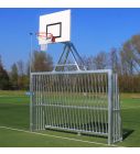 Bolzplatztor 300 x 200 cm mit Basketballaufbau
