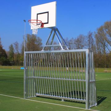 Bolzplatztor 300 x 200 cm mit Basketballaufbau