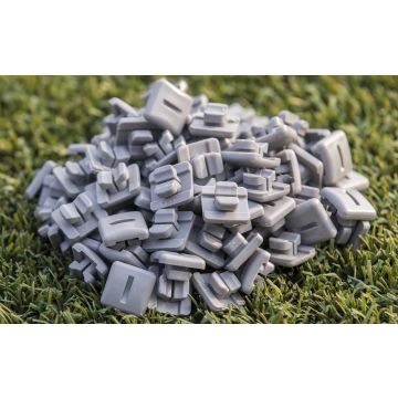 Kunststoff-Netzhaken flach quadratisch grau 11mm